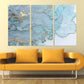 Blaue Marmor Wandkunst Fluid abstrakter Druck Abstrakte Wandkunst Gemälde auf Leinwand Home Wanddekoration Gold Marmor Wandkunst Multi Panel Wandkunst