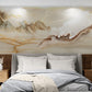 Abstract extra large wallpaper, self adhesive neutral wall mural, accent removable wallpaper, living room wall mural