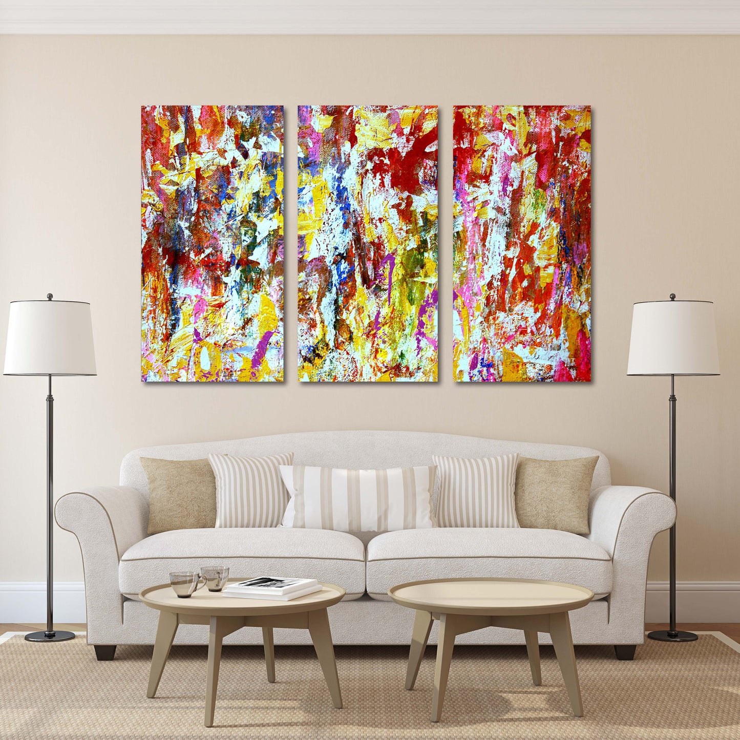 Abstrakte Wandkunst Gemälde auf Leinwand, Wohnwanddekor, abstrakter Druck, mehrteilige Wandkunst abstrakte Leinwand trendige Wandkunst Moderne Wandkunst