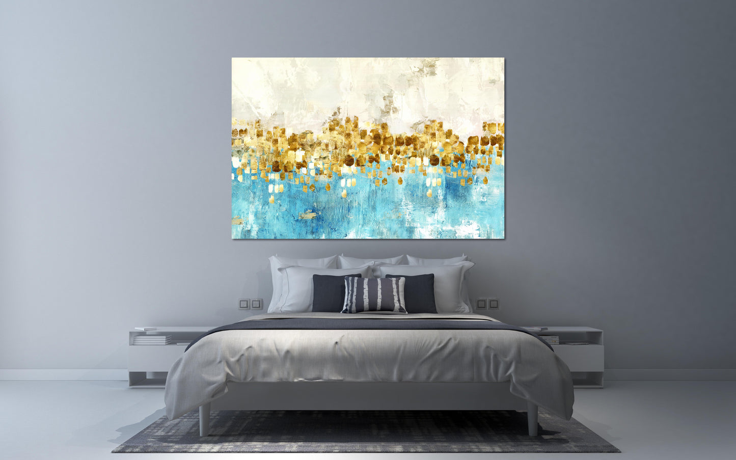 Abstrakte Wandkunstgemälde auf Leinwand, Wanddekoration für Zuhause, Leinwandgemälde, abstrakter Kunstdruck, trendige Wandkunst, goldene Wandkunst