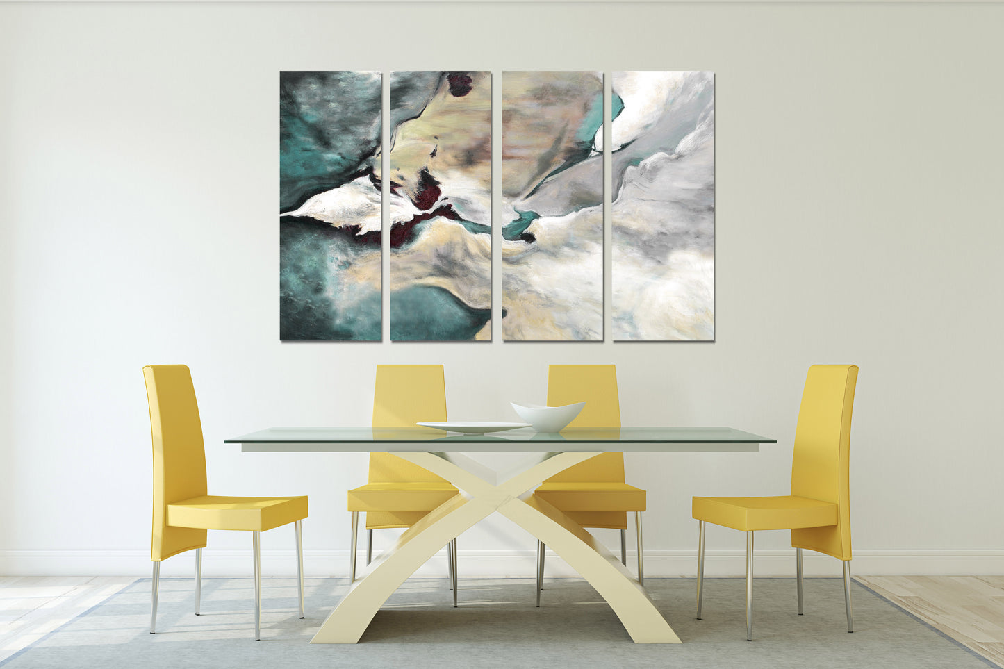 Marmor-Wand-Dekor Marmor Leinwand abstrakte abstrakte Wandkunst Gemälde auf Leinwand Multi-Panel-Wand-Kunst Marmor Leinwand Pour Malerei