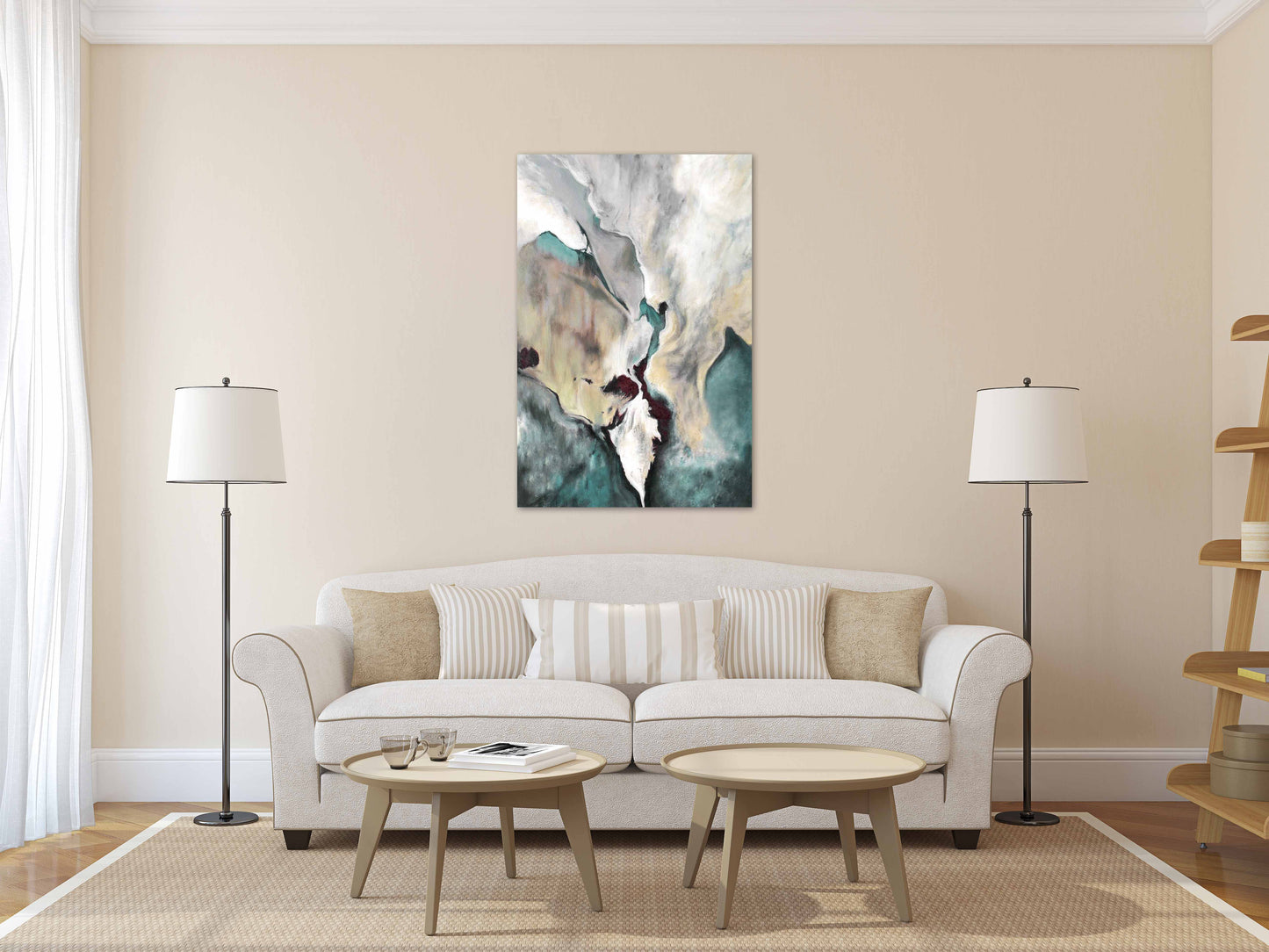 Marmor-Wand-Dekor Marmor Leinwand abstrakte abstrakte Wandkunst Gemälde auf Leinwand Multi-Panel-Wand-Kunst Marmor Leinwand Pour Malerei