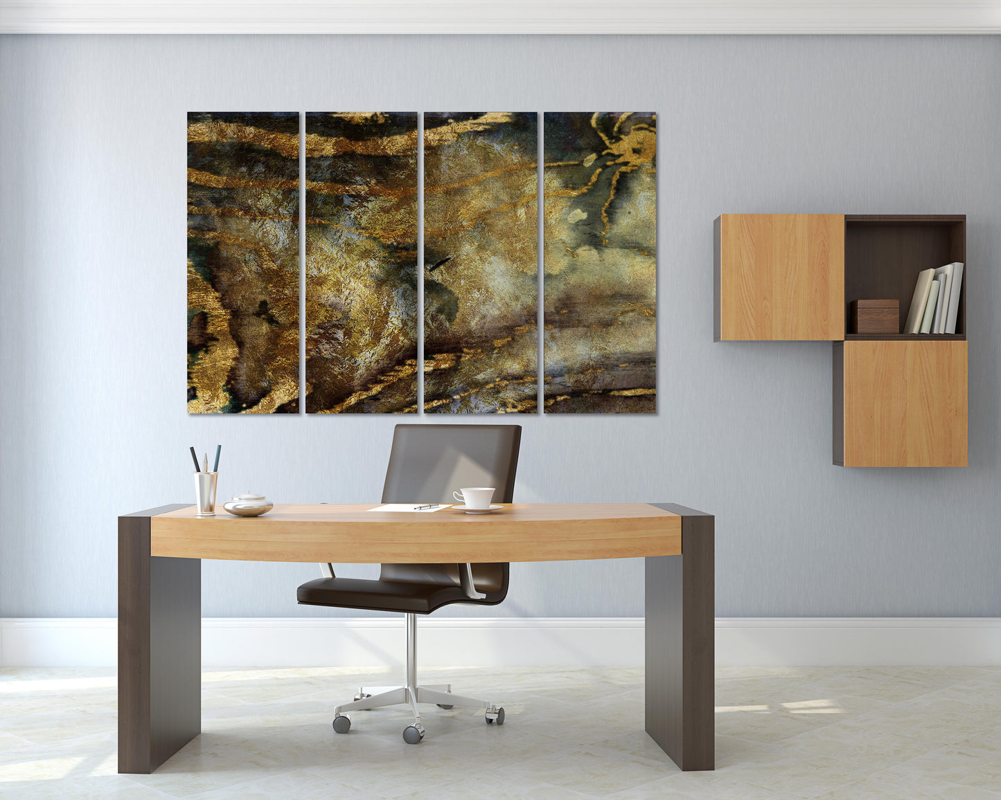 Dunkle große Wandkunst Abstraktes gerahmtes Leinwandgemälde Luxuriöse Wandkunst Trendy Raumdekor Extra große Wandkunst Multipanel Wandkunst