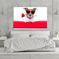 Liebes-Wandbilder auf Leinwand, Valentinstagsgeschenk, Liebesbild, Haustiergemälde, Valentinstagshund, Herz-Wanddekor, Rotes Herz-Wandbild