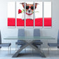 Liebes-Wandbilder auf Leinwand, Valentinstagsgeschenk, Liebesbild, Haustiergemälde, Valentinstagshund, Herz-Wanddekor, Rotes Herz-Wandbild