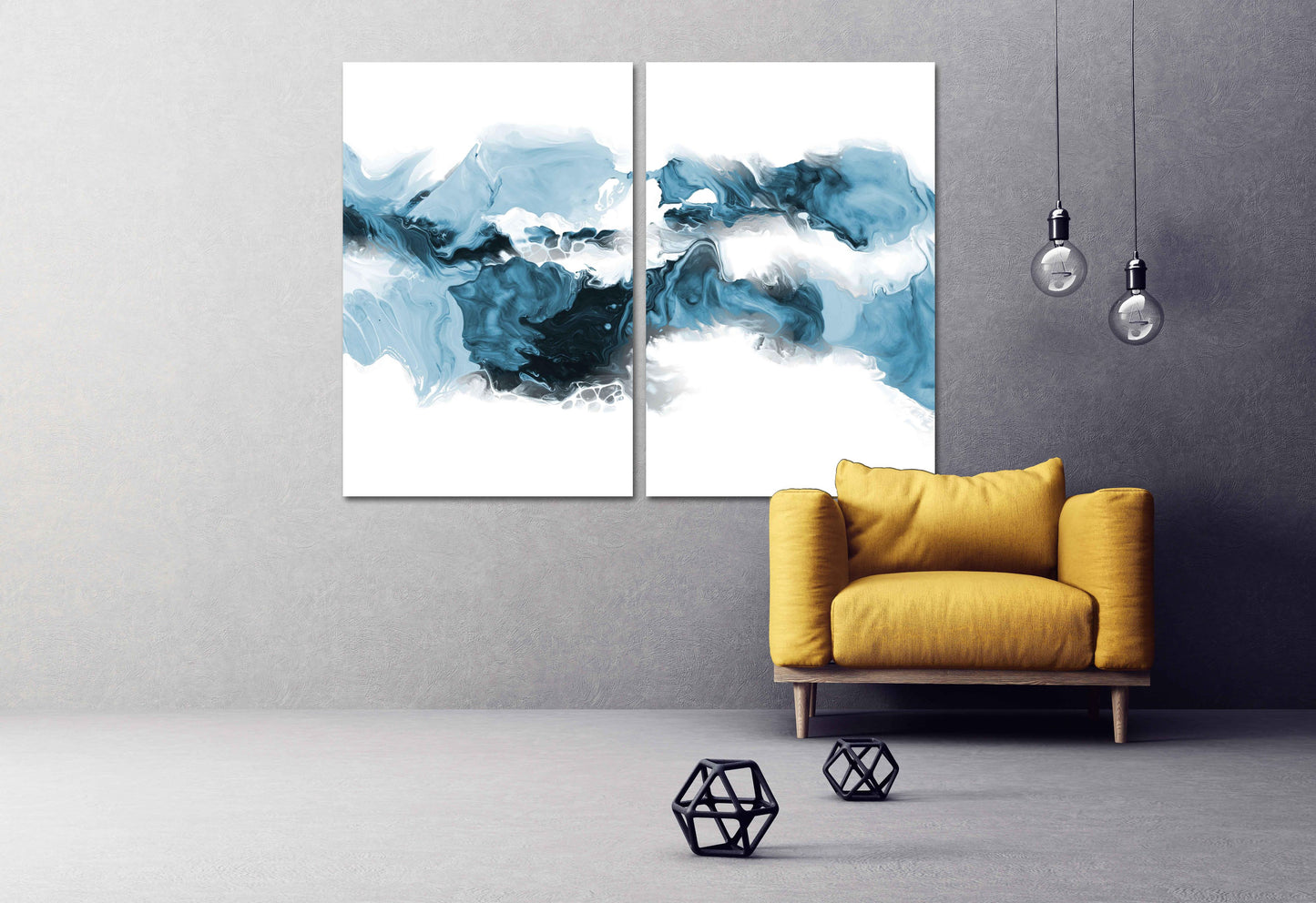 Abstrakte Wandkunst Gemälde auf Leinwand, minimalistische Wandkunst, moderne abstrakte Kunst, riesige Wandkunst Wandbehang Dekor Multi Panel Wandkunst