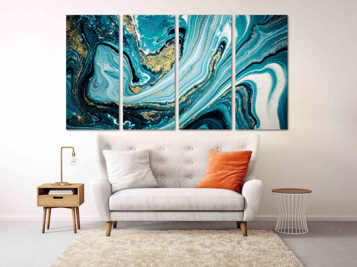 Marmor Wanddekoration, Marmor Leinwand abstrakt, Abstrakte Wandkunst Gemälde auf Leinwand, Mehrteilige Wandkunst Marmor Leinwand Pour Gemälde