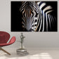 Zebra-Wandkunst, Schwarz-Weiß-Kunst, Wildtier-Wandkunst, Leinwandgemälde, zeitgenössische Kunst, Wohnzimmerkunst, extra große Wandkunst