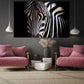 Zebra-Wandkunst, Schwarz-Weiß-Kunst, Wildtier-Wandkunst, Leinwandgemälde, zeitgenössische Kunst, Wohnzimmerkunst, extra große Wandkunst