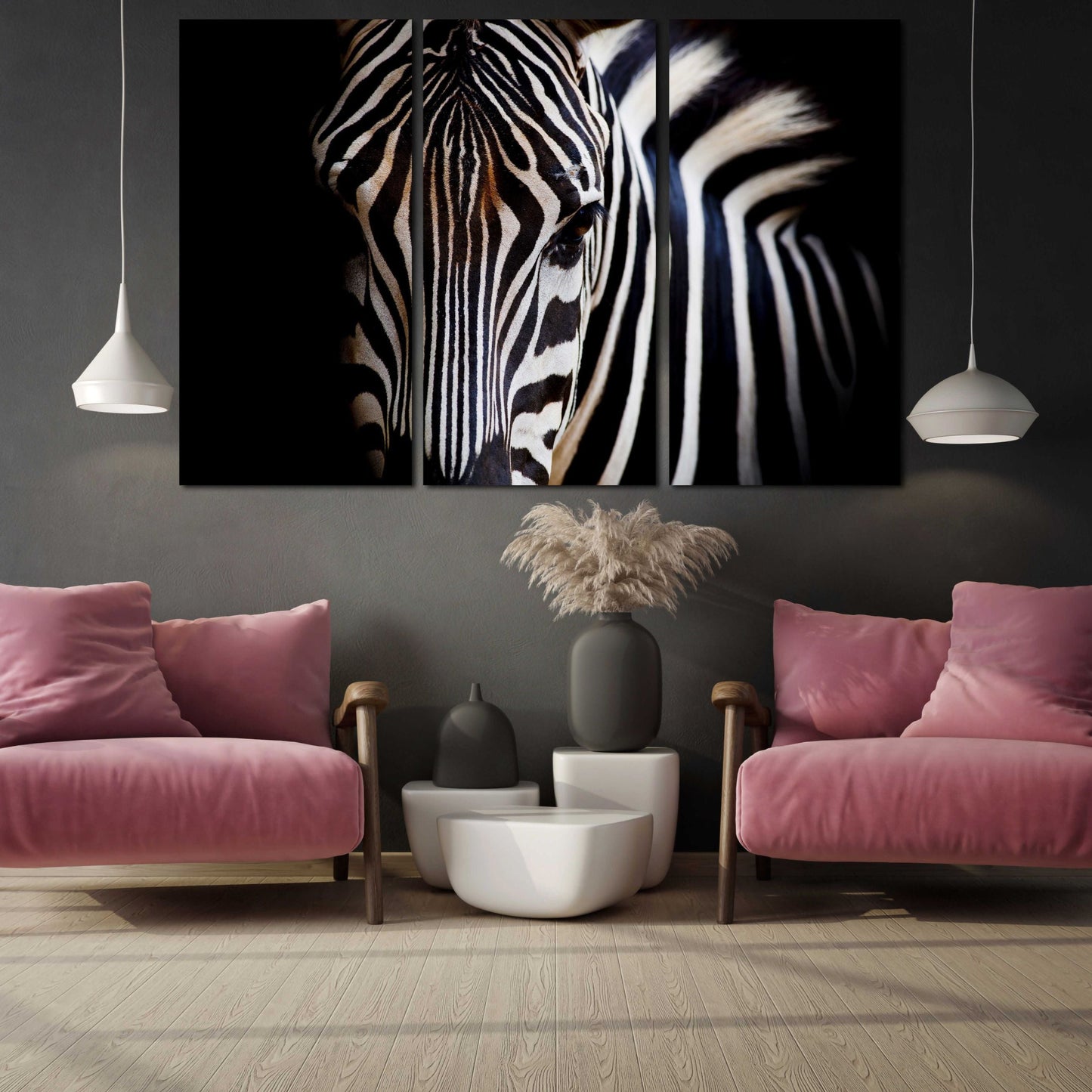 Zebra-Wandkunst, Schwarz-Weiß-Kunst, Wildtier-Wandkunst, Leinwandgemälde, zeitgenössische Kunst, Wohnzimmerkunst, extra große Wandkunst
