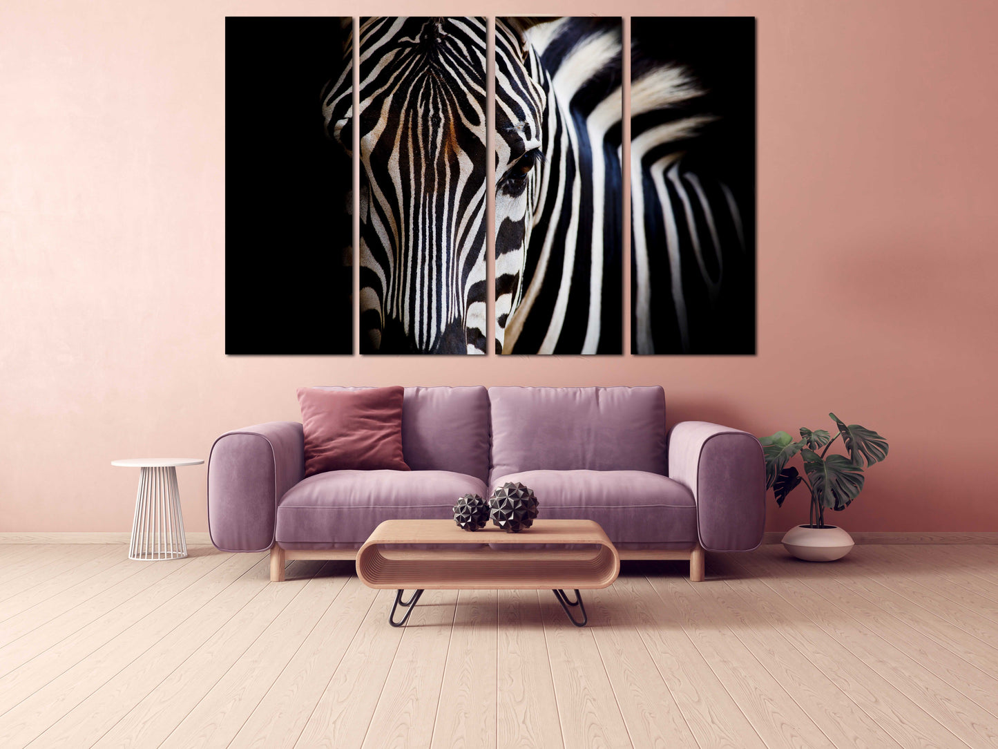 Zebra-Wandkunst, Schwarz-Weiß-Kunst, Wildtier-Wandkunst, Leinwandgemälde, zeitgenössische Kunst, Wohnzimmerkunst, extra große Wandkunst