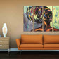 Schwarze Frau Wandkunst Afro Frau Abstrakte afrikanische Wandkunst Afrikanische Leinwand Kunst Malerei Große Wandkunst Trendy Wandkunst Afroamerikanische Kunst