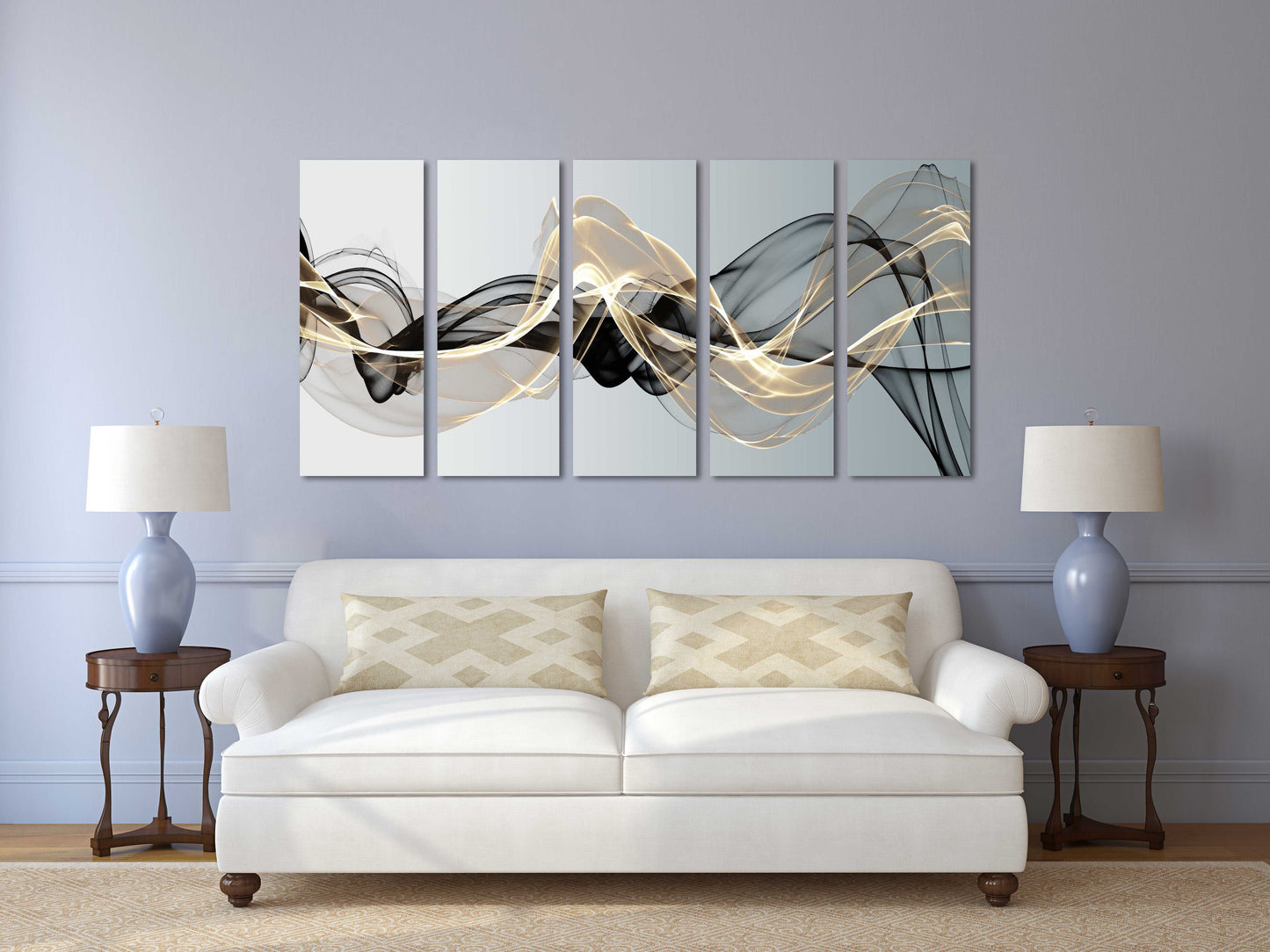 Moderne abstrakte Kunst Schwarz-Weiß-Kunst Mehrteilige Leinwand-Wanddekoration Abstrakte Wandkunst Abstraktes Gemälde Extragroße Wandkunst