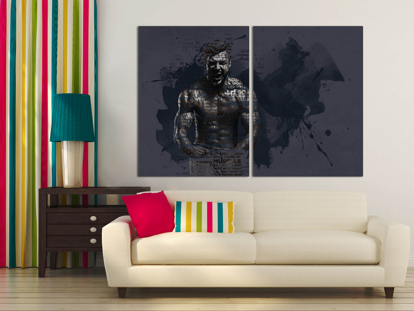 Sportler Mann Wandkunst Mode Wandkunst Sportler Wandkunst Gemälde auf Leinwand Home Wanddekoration Leinwandgemälde Multi Panel Wandkunst