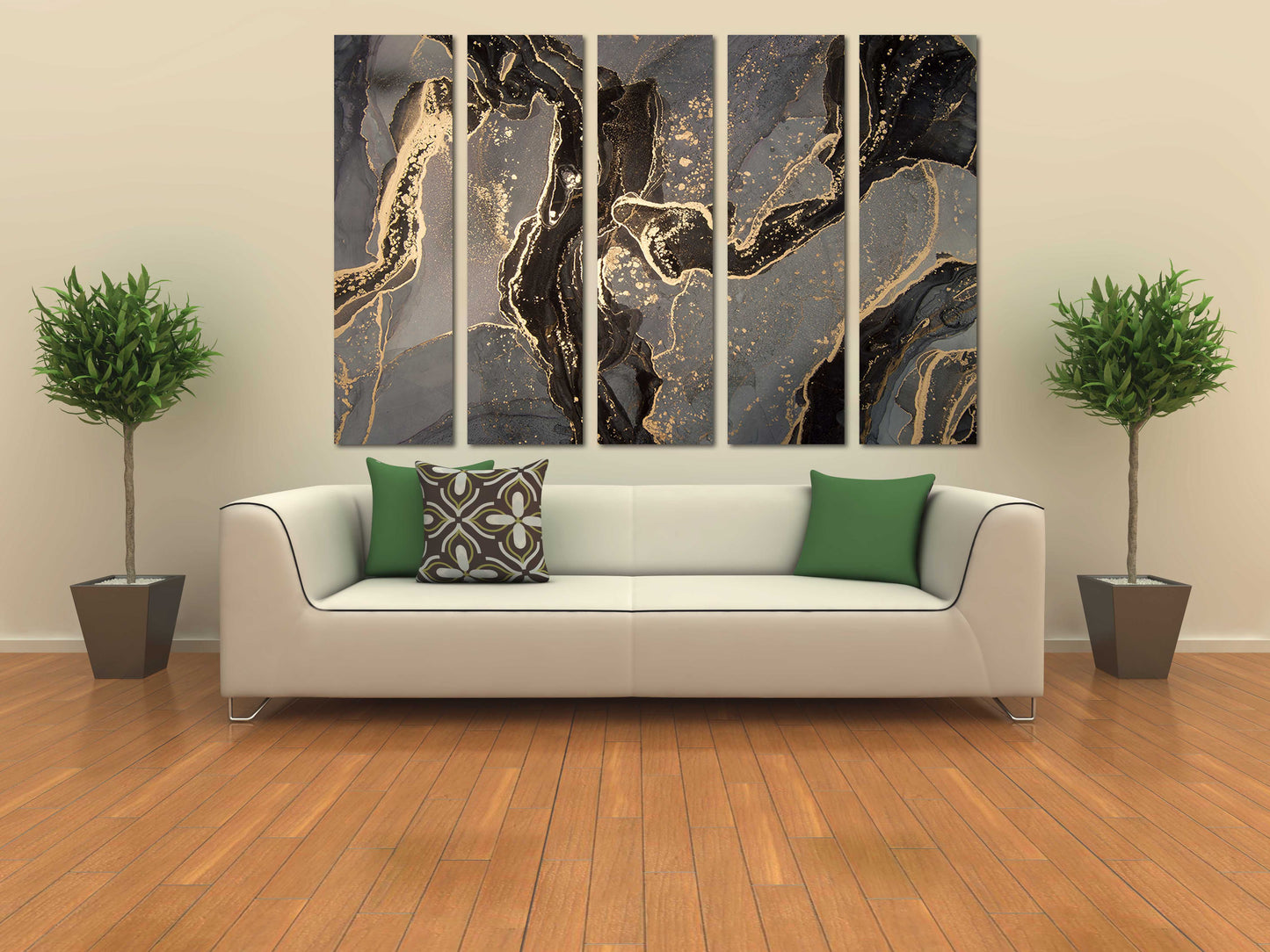 Wandkunstset aus schwarzem und goldenem Marmor Wandkunst aus grauem Marmor Exklusive beliebte Marmorkunst Goldgraue Wandkunst Moderne abstrakte Kunst