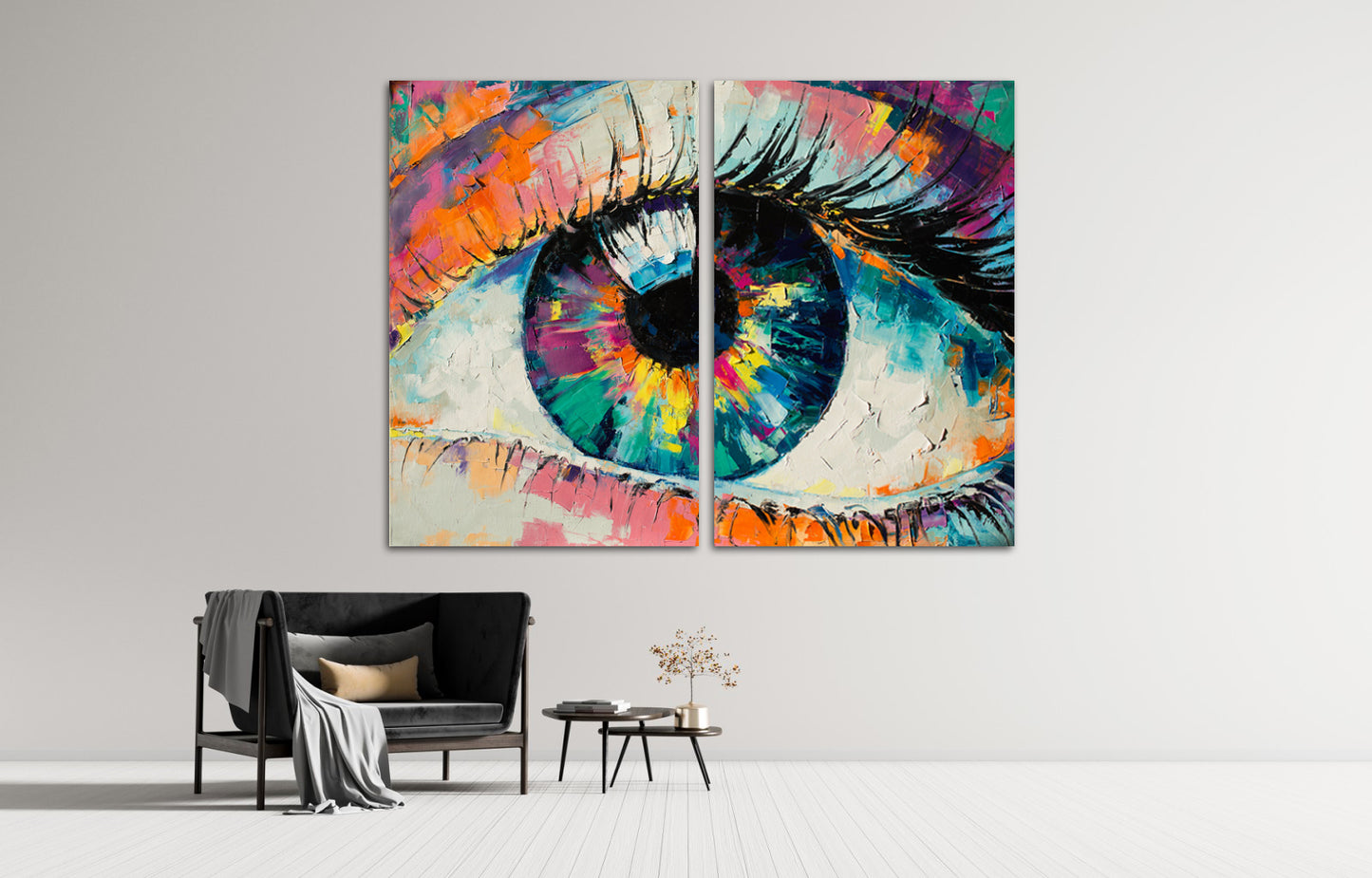 Augendruck gerahmt Optometrie Wandkunst Auge Ölgemälde Druck Optometrie Dekor Moderner Druck auf Leinwand Bunte Wandkunst Optischer Druck
