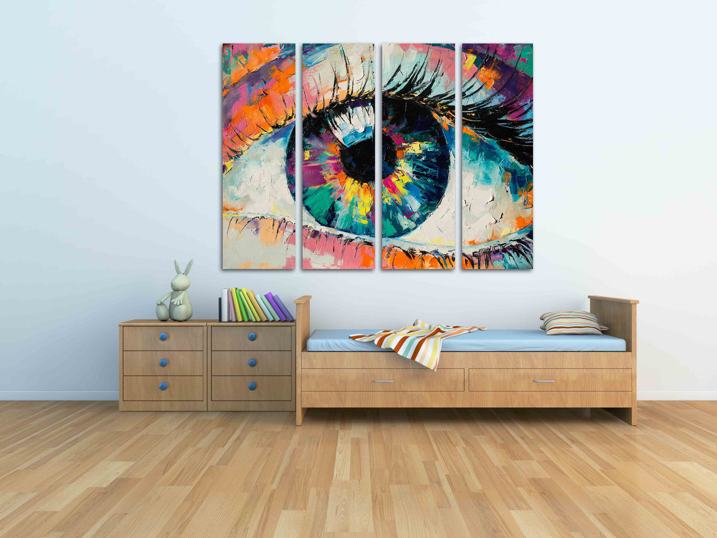 Augendruck gerahmt Optometrie Wandkunst Auge Ölgemälde Druck Optometrie Dekor Moderner Druck auf Leinwand Bunte Wandkunst Optischer Druck