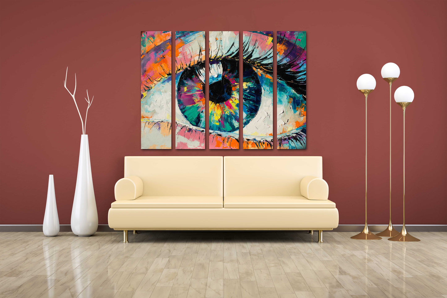 Augendruck gerahmt Optometrie Wandkunst Auge Ölgemälde Druck Optometrie Dekor Moderner Druck auf Leinwand Bunte Wandkunst Optischer Druck