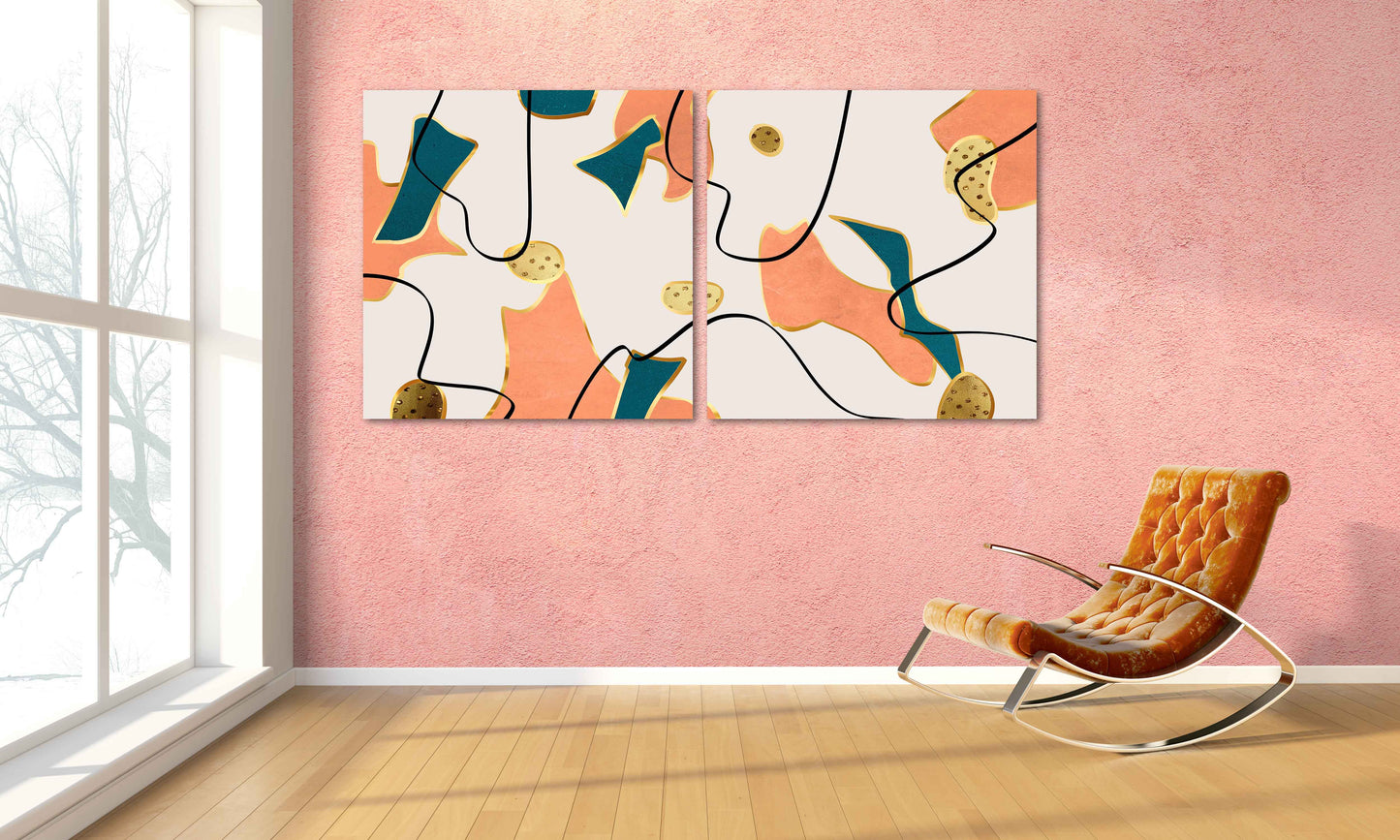 Abstrakte Wandkunst Abstrakte Malerei Wanddekoration für Zuhause Moderne abstrakte Kunst Mehrteilige Leinwand-Wandkunst Leinwandgemälde