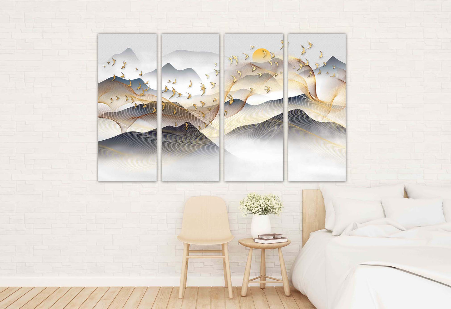 Felsen und Berge Gerahmte Wandkunst Berge Leinwandgemälde Bergwanddrucke Moderne Abstrakte Leinwand Home Wanddekoration