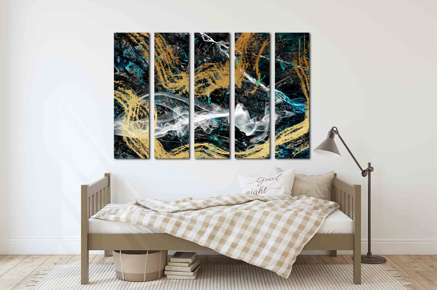 Geometrische Muster Moderne abstrakte Kunst Wandcollage-Set Mehrteilige Leinwand Wandkunst Leinwandgemälde Abstrakte Wandkunst Wohnwanddekor