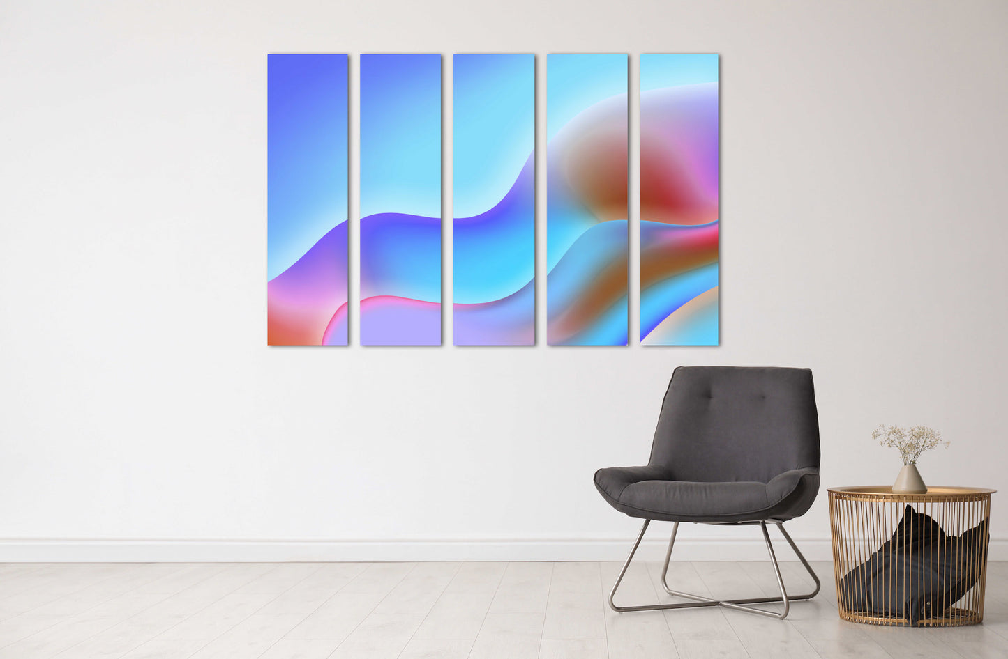 Abstraktes expressionistisches Gemälde, abstraktes farbenfrohes Gemälde, groß, moderne abstrakte Kunst, Wandcollage-Set, abstrakte Wandkunst, Heimwanddekor