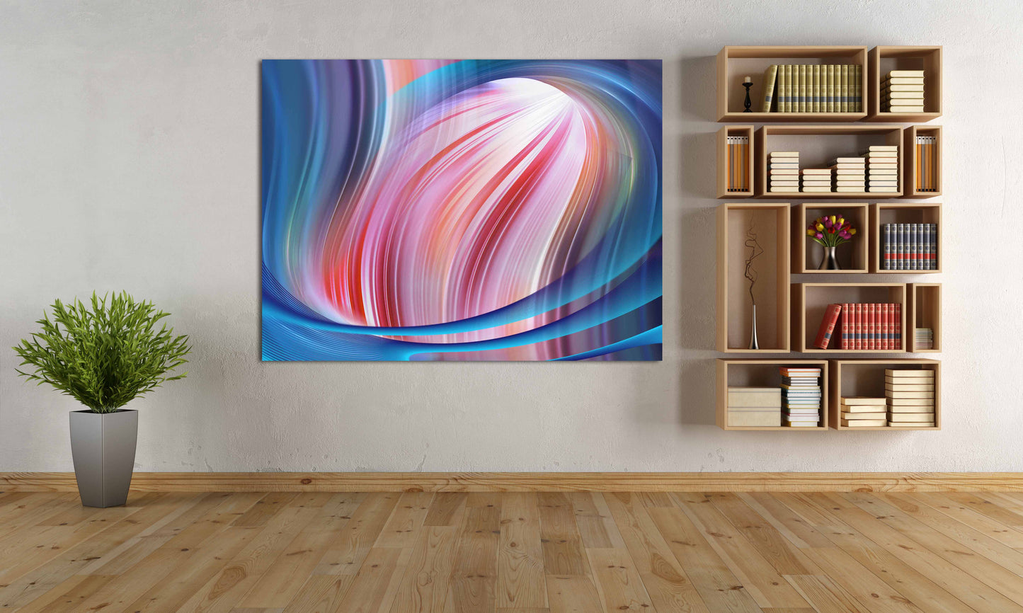 Abstraktes farbenfrohes Gemälde, großes abstraktes expressionistisches Gemälde, moderne abstrakte Kunst, Heimwanddekoration, 3-teiliger Rahmen, Leinwand