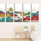 Bergsee Gemälde Original Kunst See Gerahmte Wandkunst Berge Outdoor Berge Leinwand Gemälde Home Wand Dekor Felsen und Berge