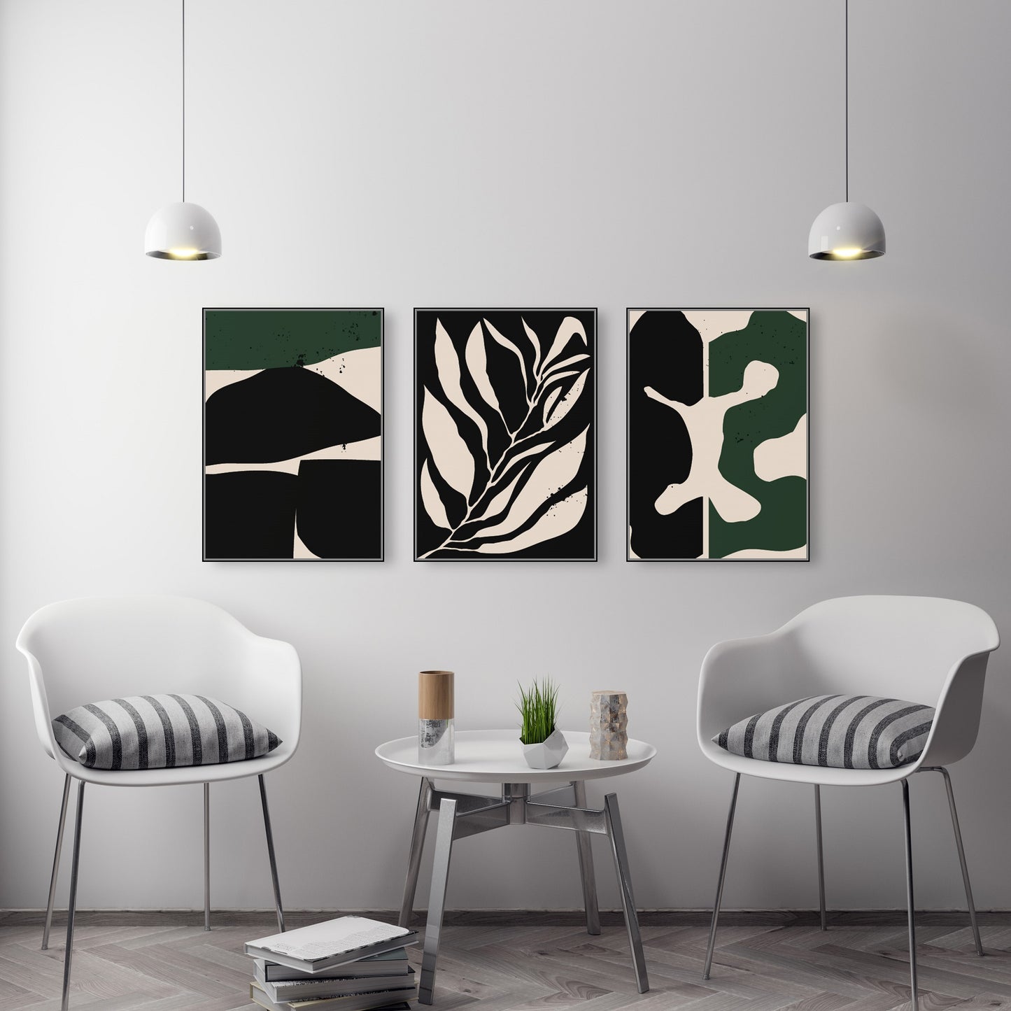 Mid century modern abstract wall art, printable wall art set of 3, minimalist wall art, geometric canvas painting