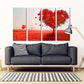 Liebes-Wandbilder auf Leinwand, Wanddekoration für Zuhause, rotes Herz-Wandbild, Valentinstagsgeschenk, Herz-Wanddekoration, Rotes Baum-Wanddekor