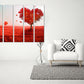 Liebes-Wandbilder auf Leinwand, Wanddekoration für Zuhause, rotes Herz-Wandbild, Valentinstagsgeschenk, Herz-Wanddekoration, Rotes Baum-Wanddekor
