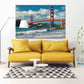 Golden Gate Bridge Druck San Francisco Wandkunst Kalifornien Wandkunst Home Wanddekoration Blaues Meer Wandkunst Meereswellen Kunst