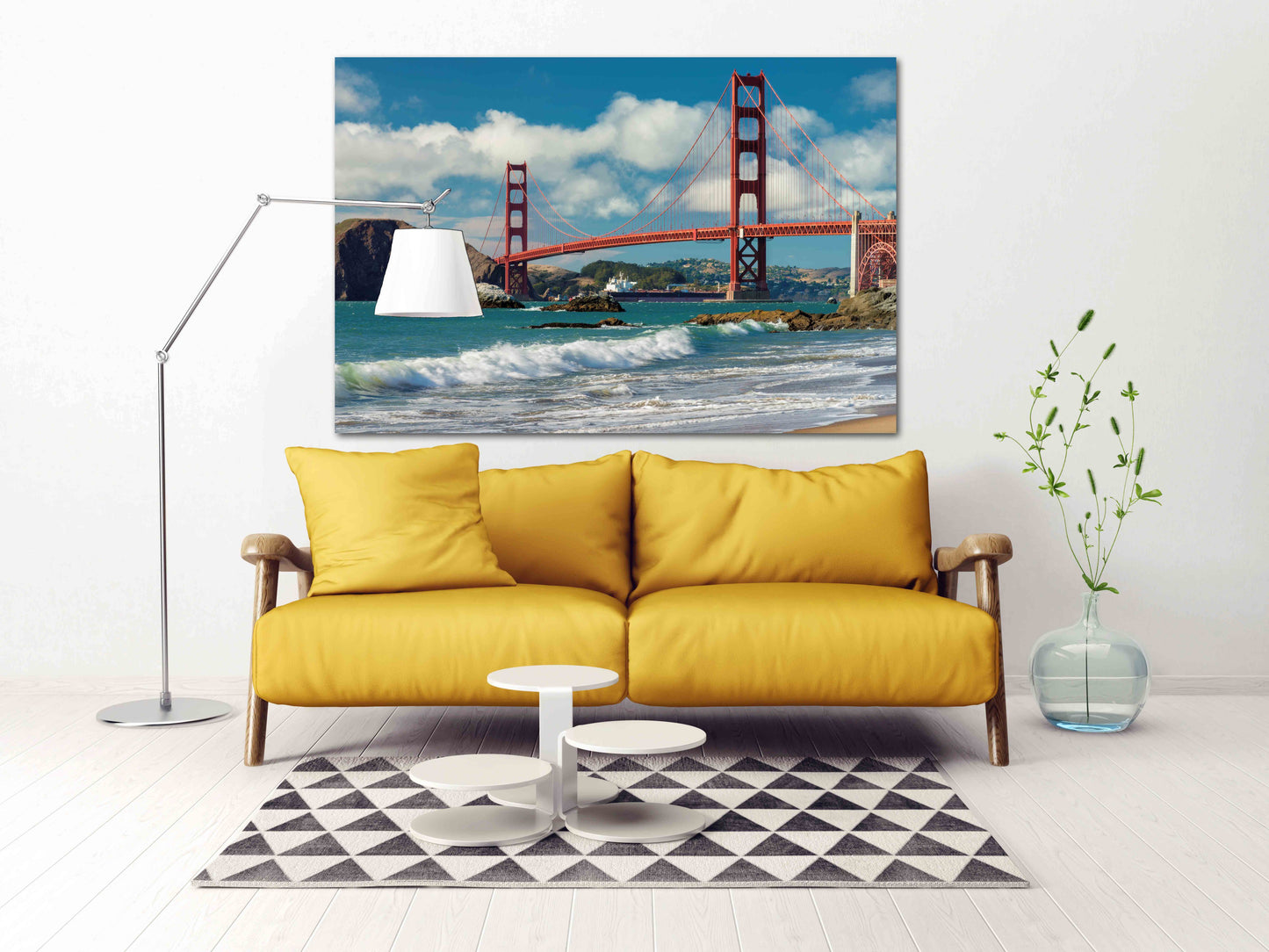 Golden Gate Bridge Druck San Francisco Wandkunst Kalifornien Wandkunst Home Wanddekoration Blaues Meer Wandkunst Meereswellen Kunst