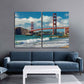 Golden Gate Bridge Druck San Francisco Wandkunst Kalifornien Wandkunst Home Wanddekoration Blaues Meer Wandkunst Meereswellen Kunst