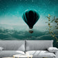 Self adhesive wallpaper with big blue baloon in the sky, removable wallpaper, peel and stick wal mural