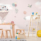 Extra large nursery wallpaper, self adhesive girl room wall mural, peel and stick baloons wallpaper, accentual pink wallpaper for child bedroom