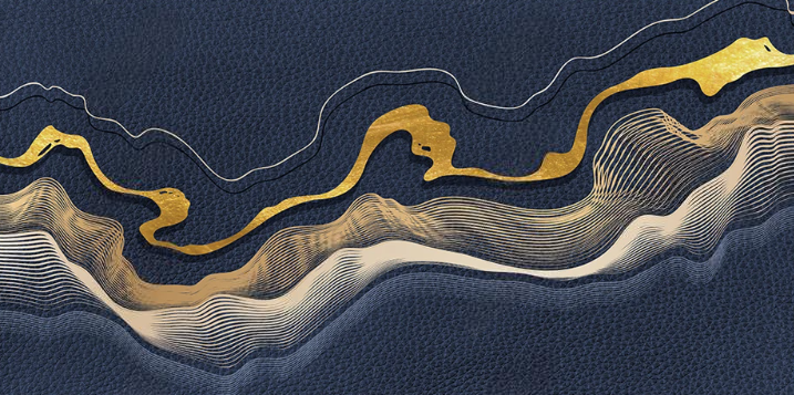 Tischdecke für einen modernen Essbereich, wasserfeste Tischfolie „Graue Blöcke“