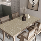 Wasserfeste Tischdecke in Lederoptik mit abstraktem Print, Tischfolie „Beige“