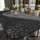 Tischdecke für den Essbereich im modernen Stil, wasserdichte Tischfolie „Black Rock“
