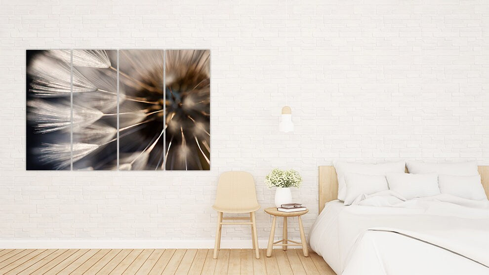 Dandelion wall art Flowers wall art paintings on canvas home wall decor canvas painting 3 piece wall art 4 panel wall art 5 panel canvas