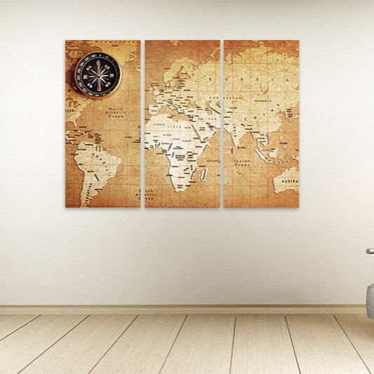 World map wall art paintings on canvas, home wall decor, canvas painting, huge wall art, living room art, extra large wall art