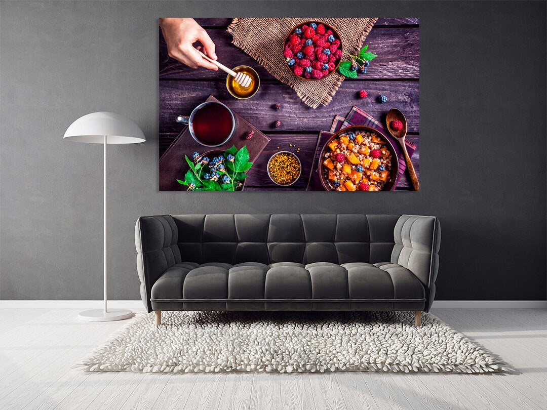 Kitchen wall decor Rustic wall decor Kitchen wall art Kitchen canvas Extra large wall art Multi panel wall art Canvas wall art