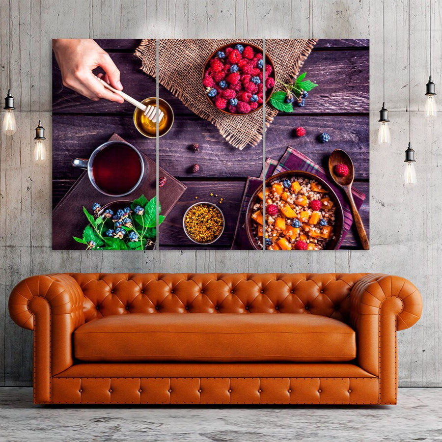 Kitchen wall decor Rustic wall decor Kitchen wall art Kitchen canvas Extra large wall art Multi panel wall art Canvas wall art