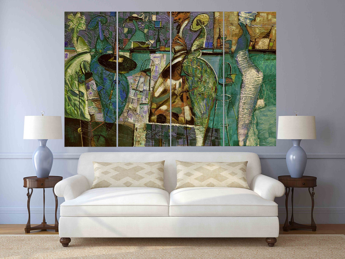 Woman figure abstract Abstract wall art paintings on canvas Abstract art print Multi panel wall art Abstract canvas Trendy wall art