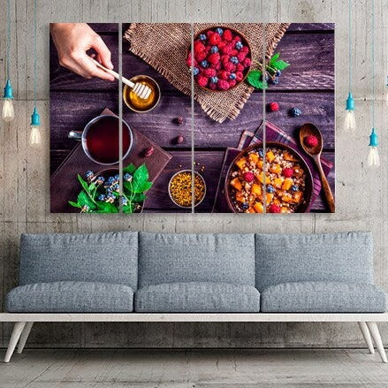 Kitchen wall decor Rustic wall decor Kitchen wall art Kitchen canvas Extra large wall art Multi panel wall art Canvas wall art