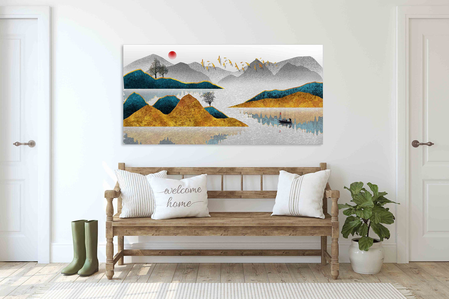 Blue ridge mountains wall art Mountain line art wall print Modern abstract art Abstract art print Abstract wall art Abstract painting