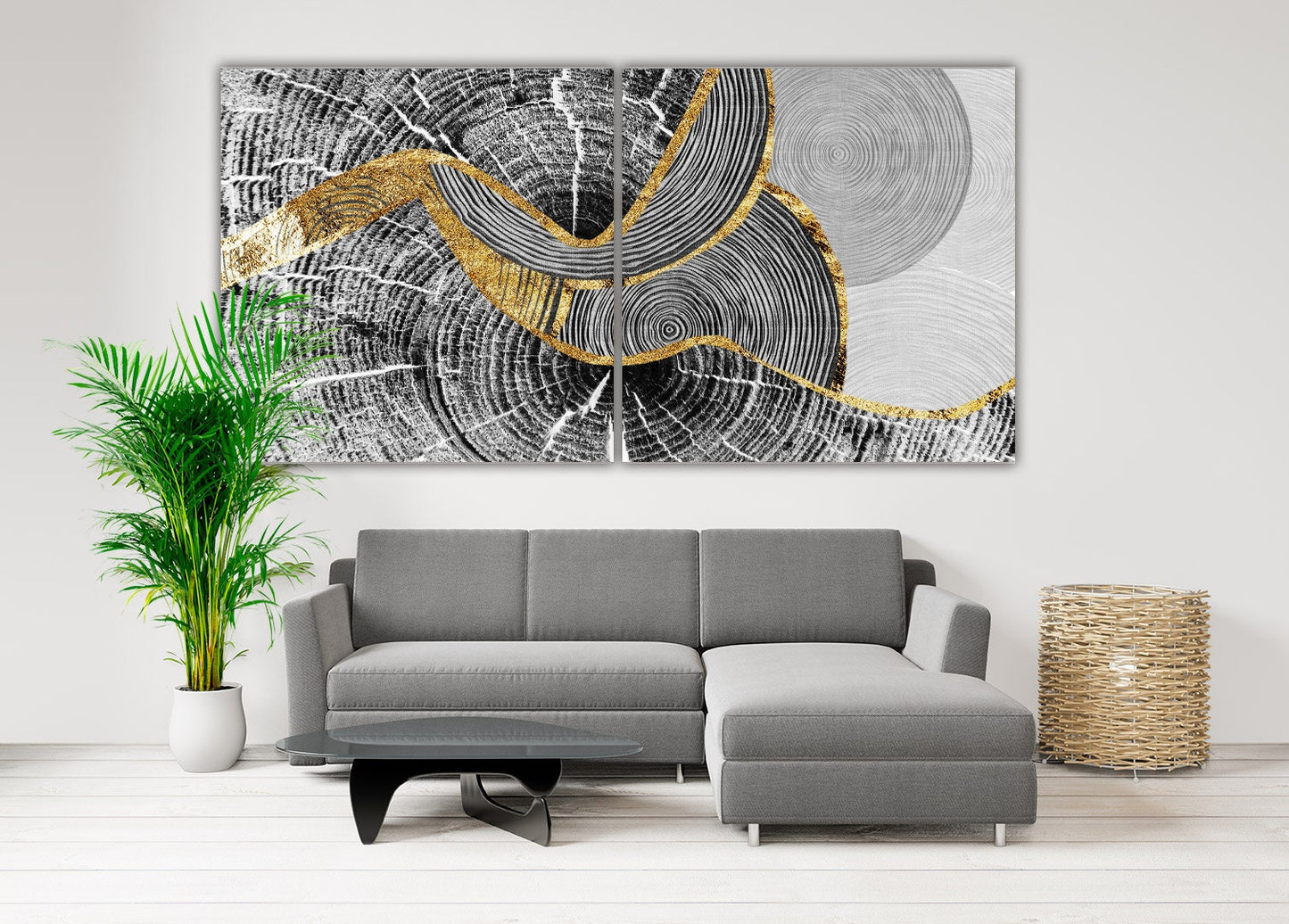 Schwarz-goldene abstrakte Wandkunst, abstraktes Gemälde, abstrakter Druck, abstrakte Leinwand, mehrteilige Wandkunst, Geschenk zur Wohnungserwärmung