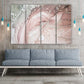Rosa Marmor Abstraktes Mehrteiliges Wandbild auf Leinwand, Wohndeko, Geschenk zur Wohnungserwärmung, Leinwandgemälde