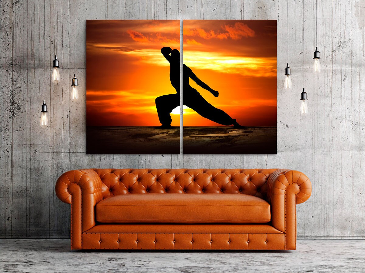 Kung fu poster Martial arts sports extra large multi wall art athlete gifts Bedroom Living room Office wall decor printable wall art set