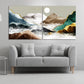 Mountain wall decal Blue ridge mountains line art wall print Modern abstract wall art Abstract canvas painting